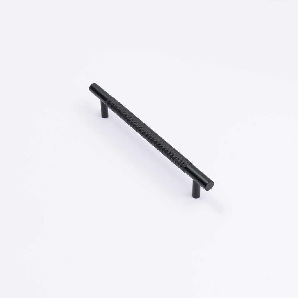 Matt Black Knurled Drawer Pull - Charmian - Manovella