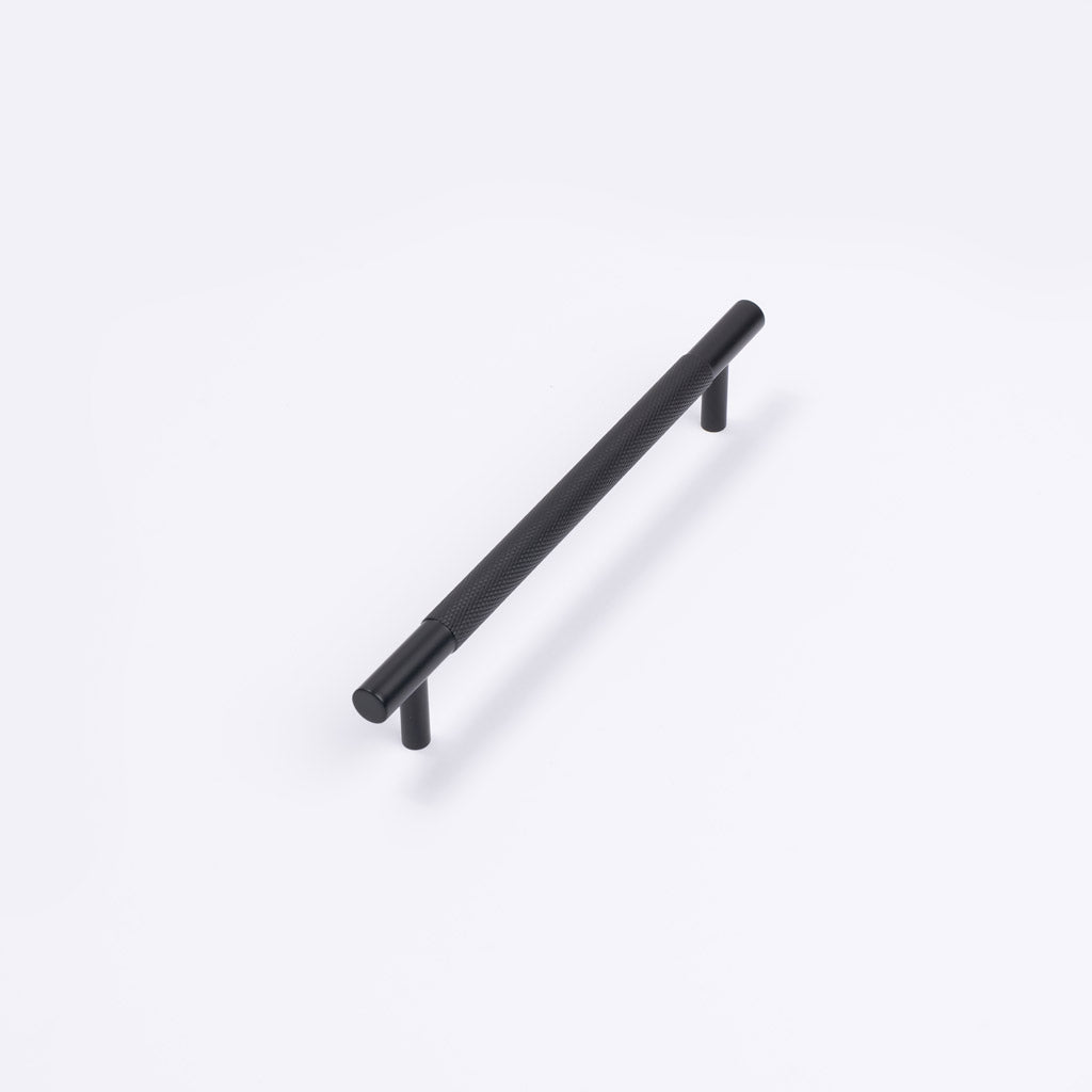 Matt Black Knurled Drawer Pull - Charmian - Manovella