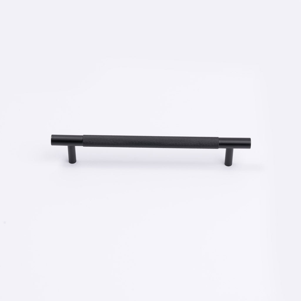 Matt Black Knurled Drawer Pull - Charmian - Manovella