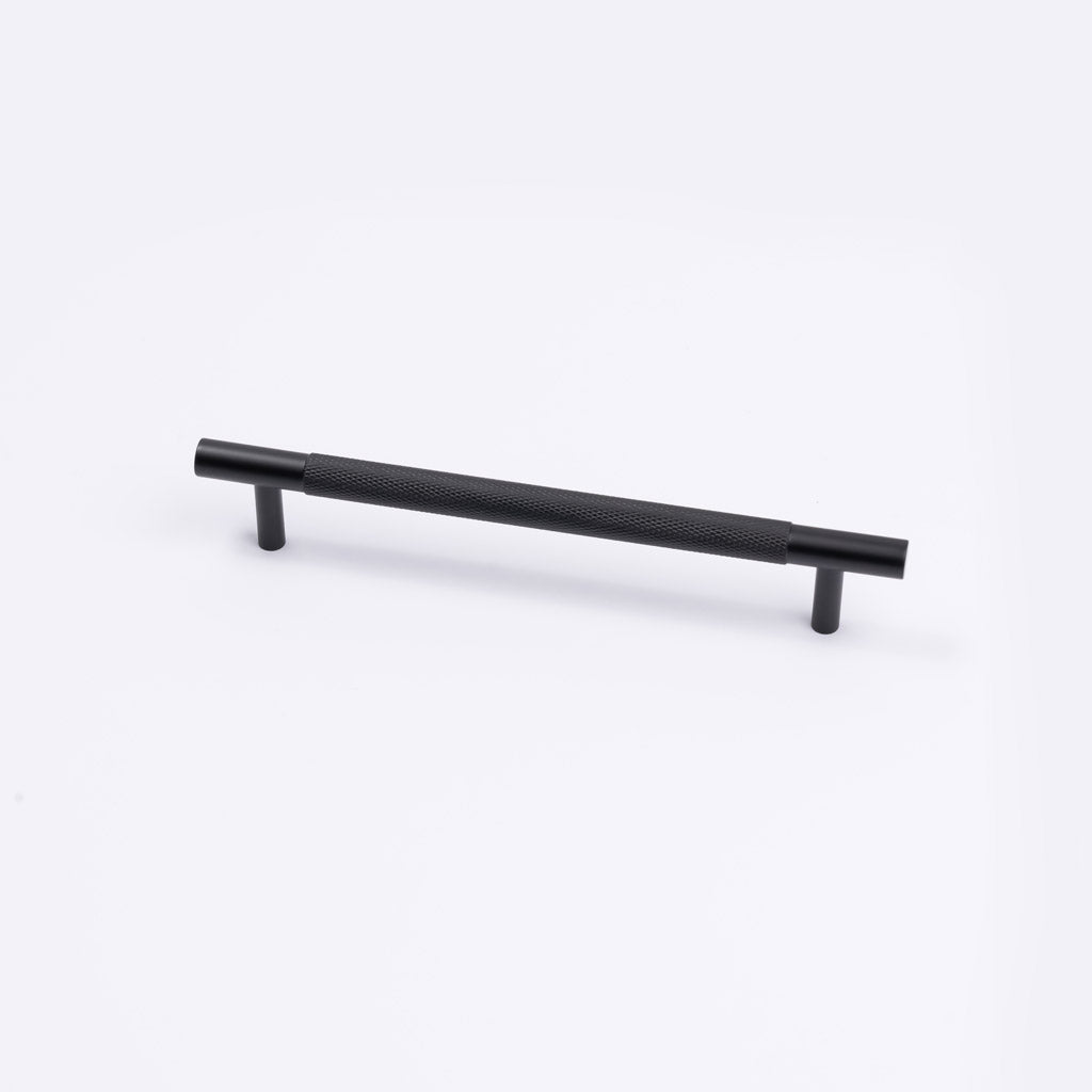 Matt Black Knurled Drawer Pull - Charmian - Manovella