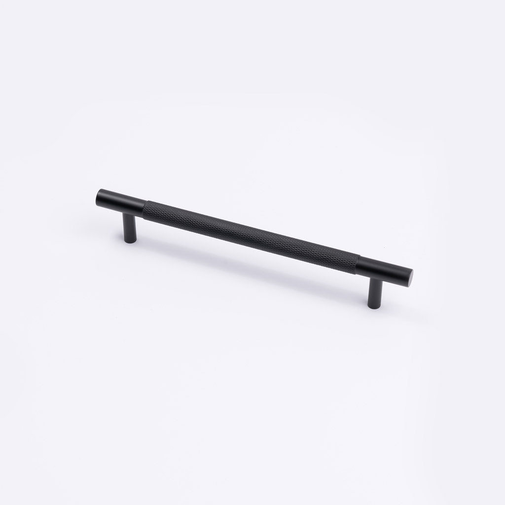 Matt Black Knurled Drawer Pull - Charmian - Manovella