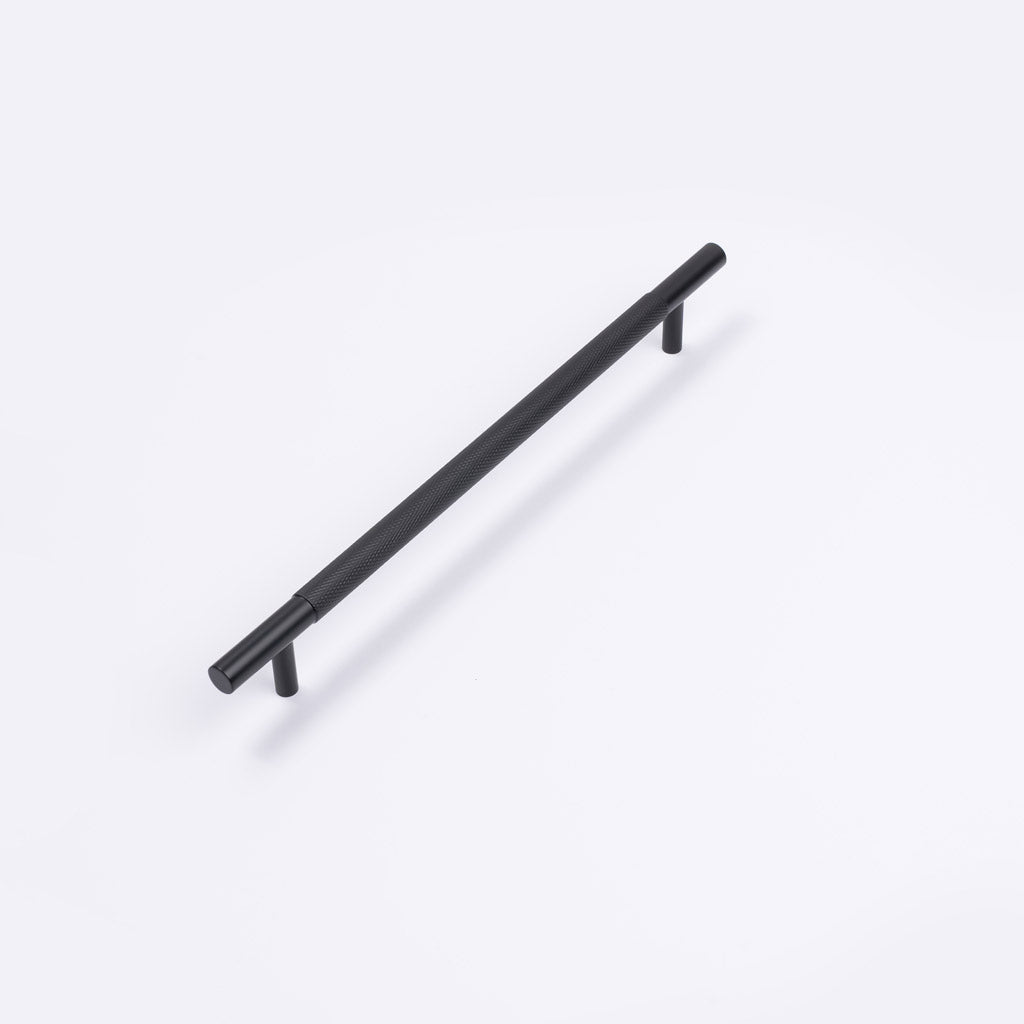 Matt Black Knurled Drawer Pull - Charmian - Manovella