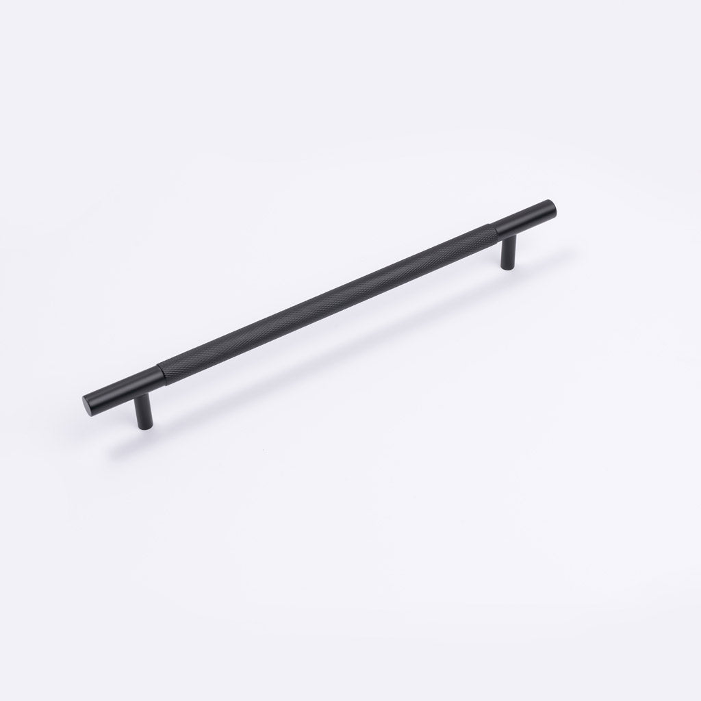 Matt Black Knurled Drawer Pull - Charmian - Manovella