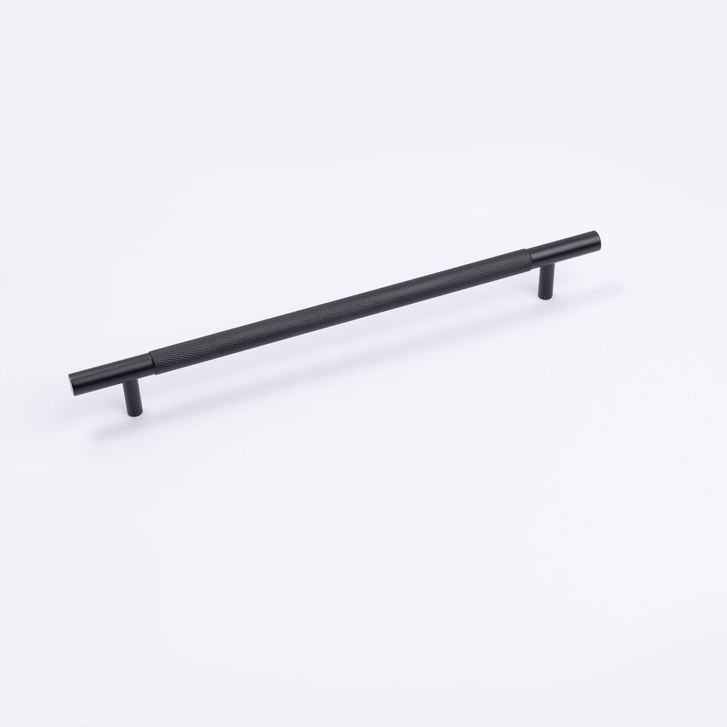 Matt Black Knurled Drawer Pull - Charmian - Manovella