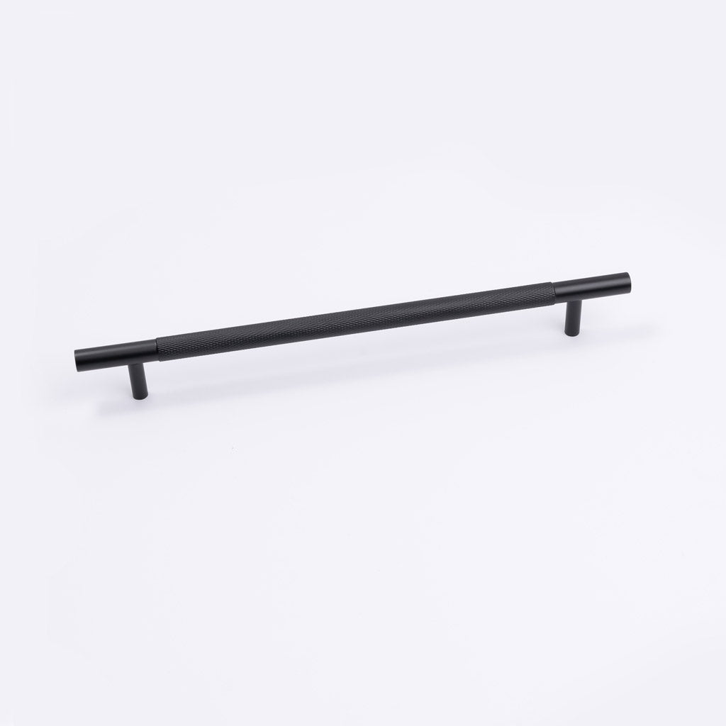 Matt Black Knurled Drawer Pull - Charmian - Manovella