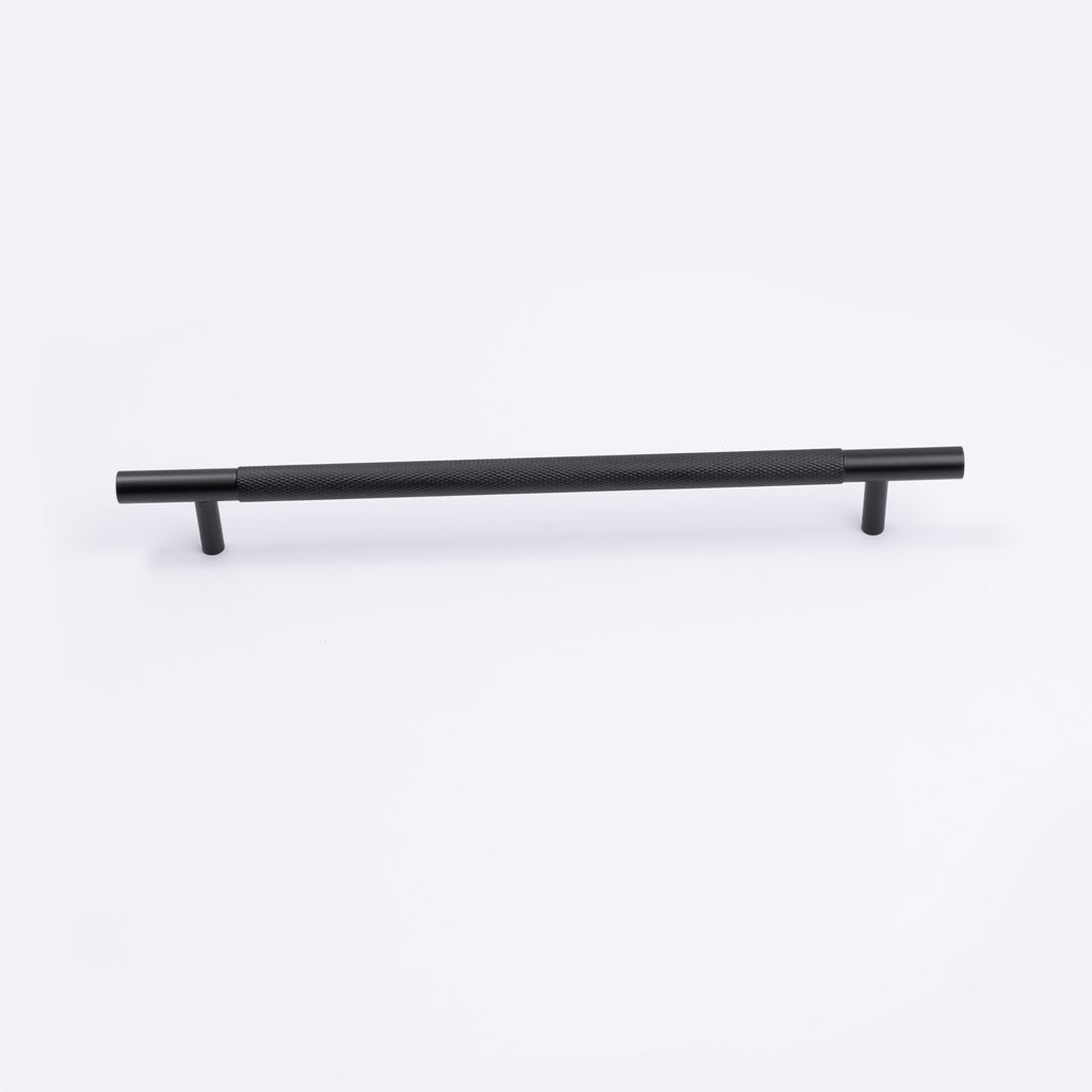 Matt Black Knurled Drawer Pull - Charmian - Manovella