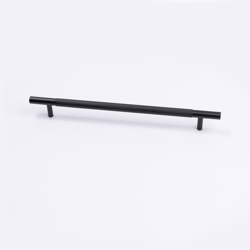 Matt Black Knurled Drawer Pull - Charmian - Manovella