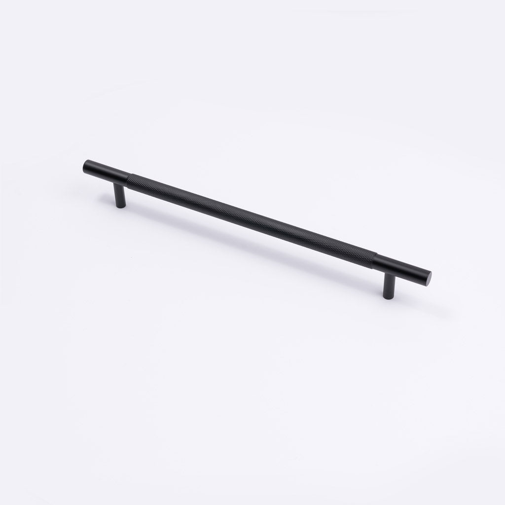 Matt Black Knurled Drawer Pull - Charmian - Manovella