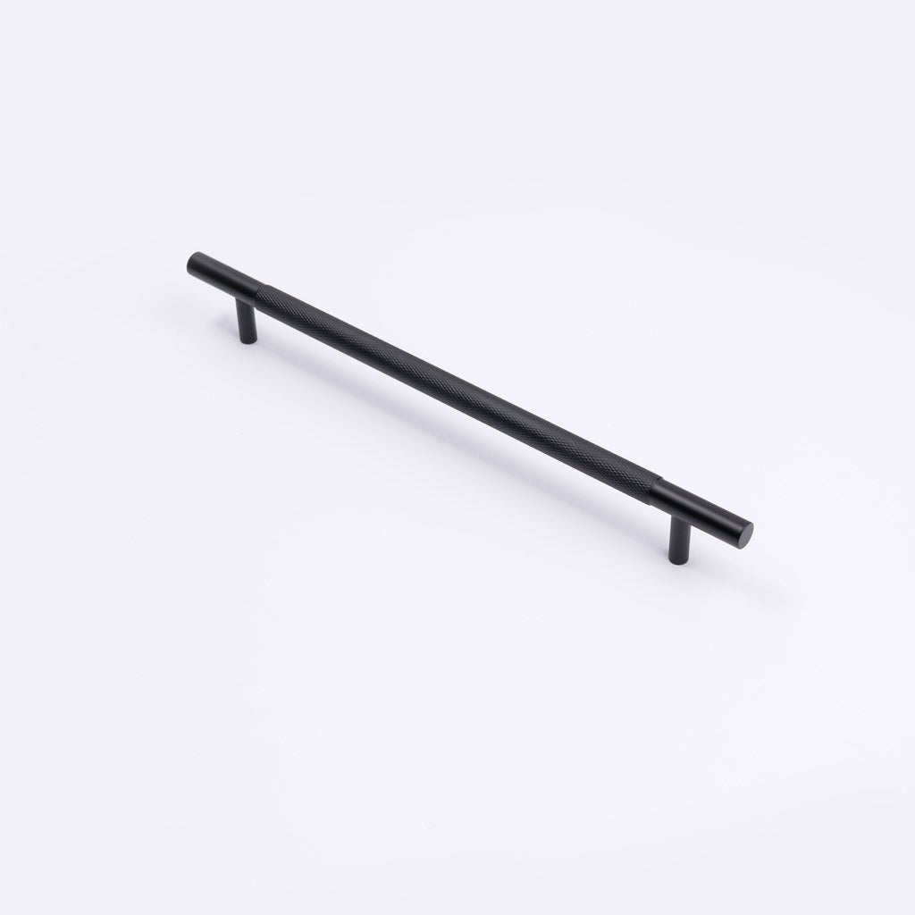 Matt Black Knurled Drawer Pull - Charmian - Manovella