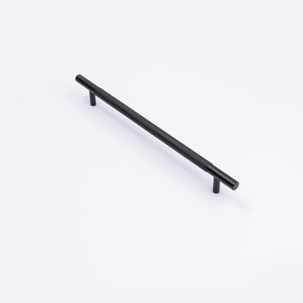 Matt Black Knurled Drawer Pull - Charmian - Manovella