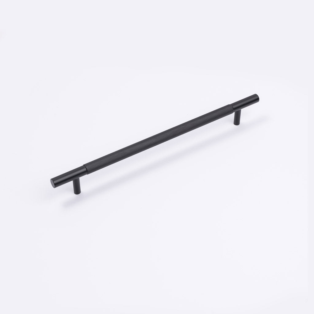 Matt Black Knurled Drawer Pull - Charmian - Manovella