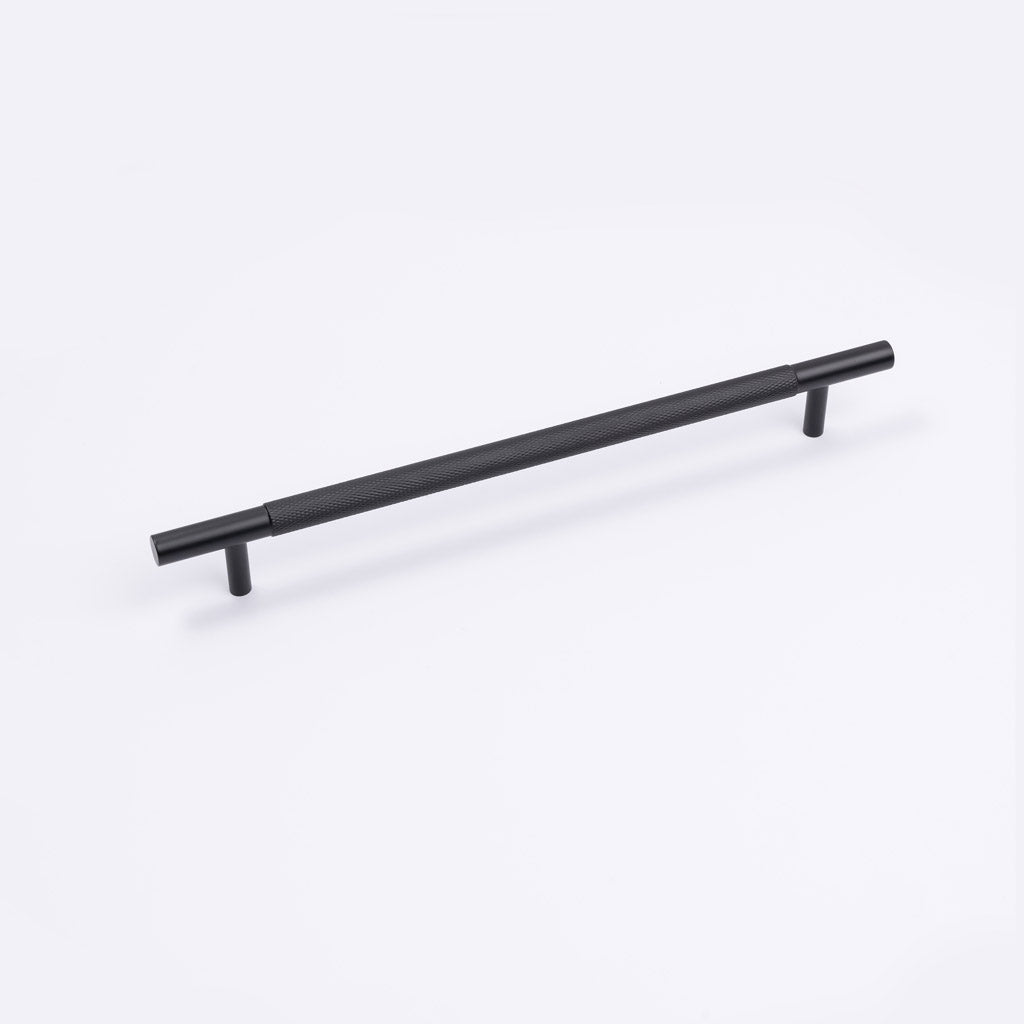 Matt Black Knurled Drawer Pull - Charmian - Manovella