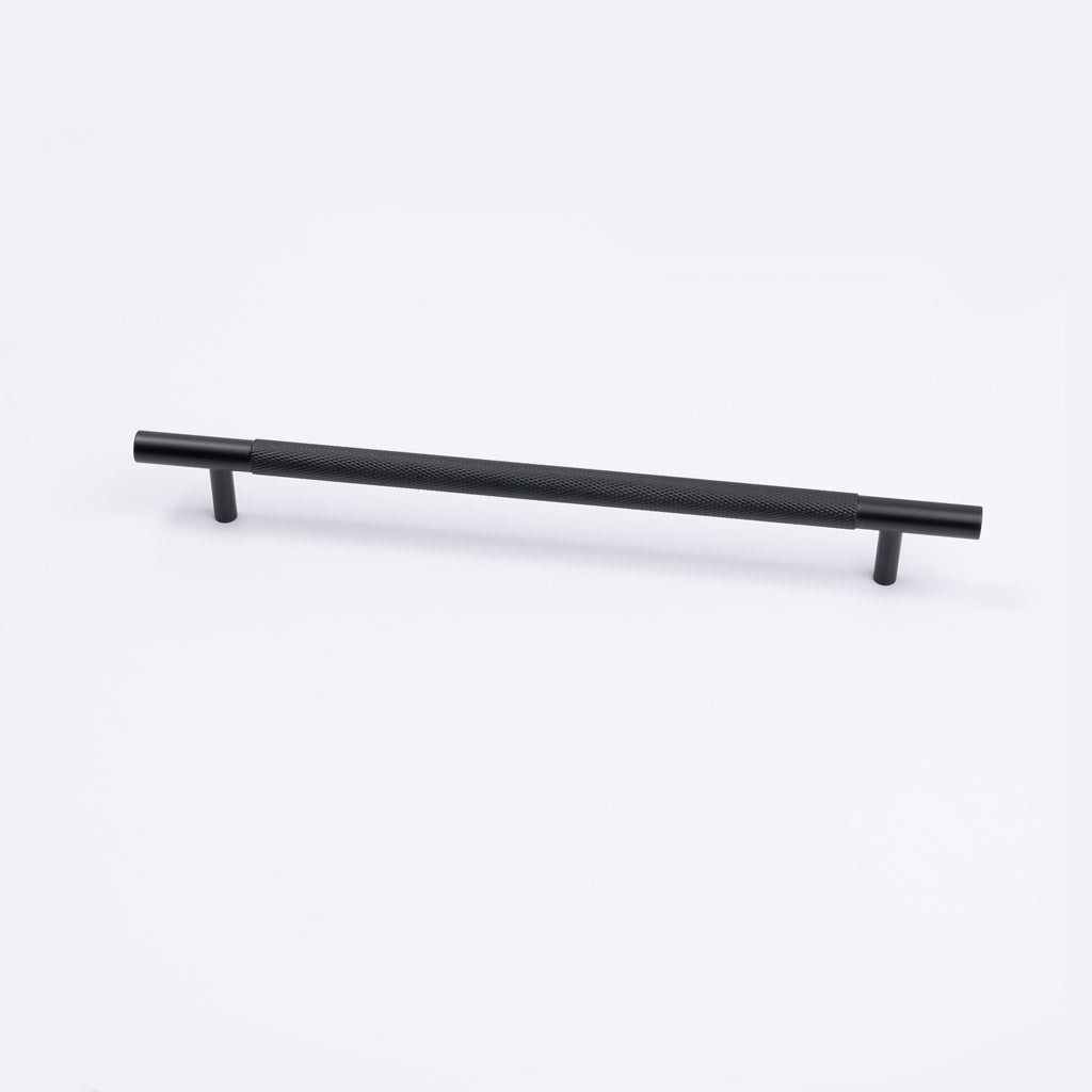 Matt Black Knurled Drawer Pull - Charmian - Manovella