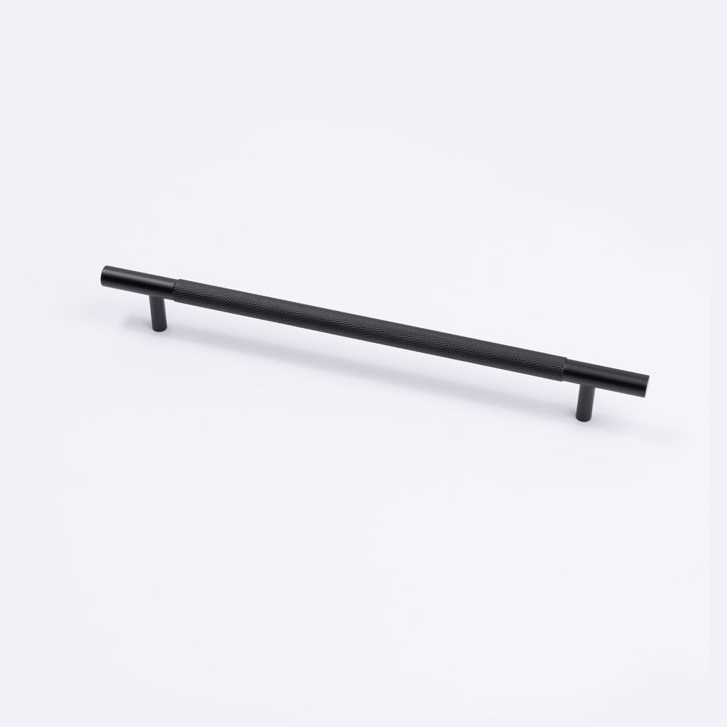 Matt Black Knurled Drawer Pull - Charmian - Manovella