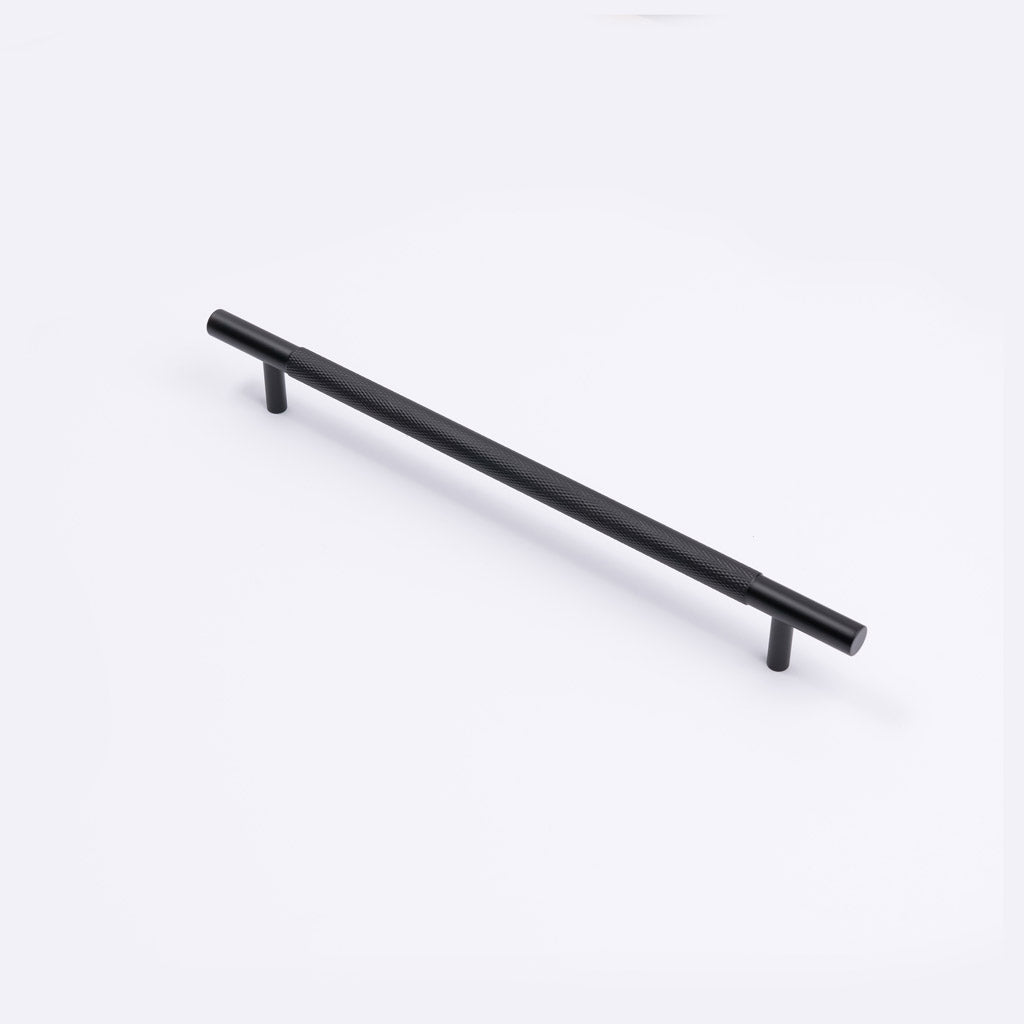 Matt Black Knurled Drawer Pull - Charmian - Manovella