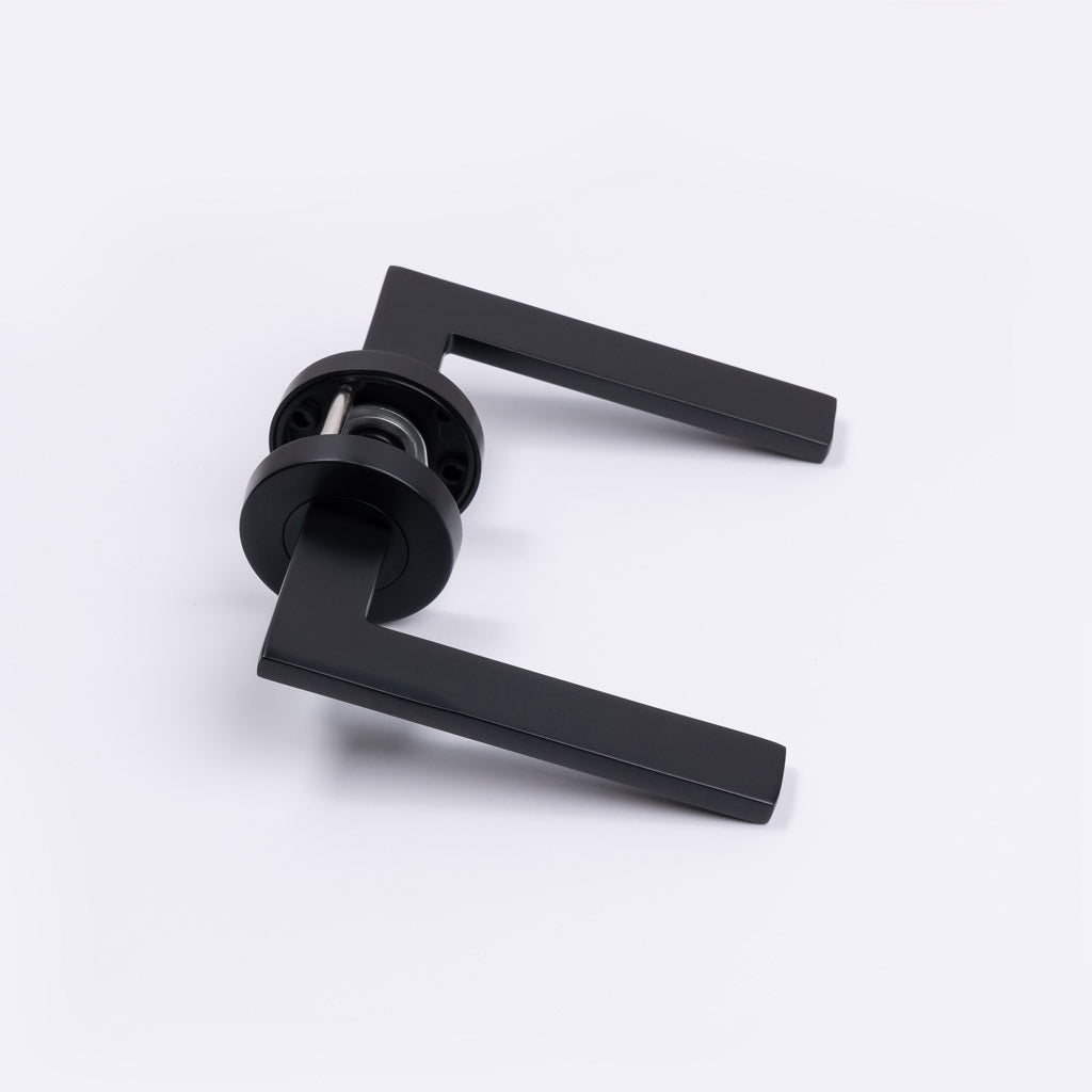 Matt Black Passage Door Handle - Hamilton - Manovella