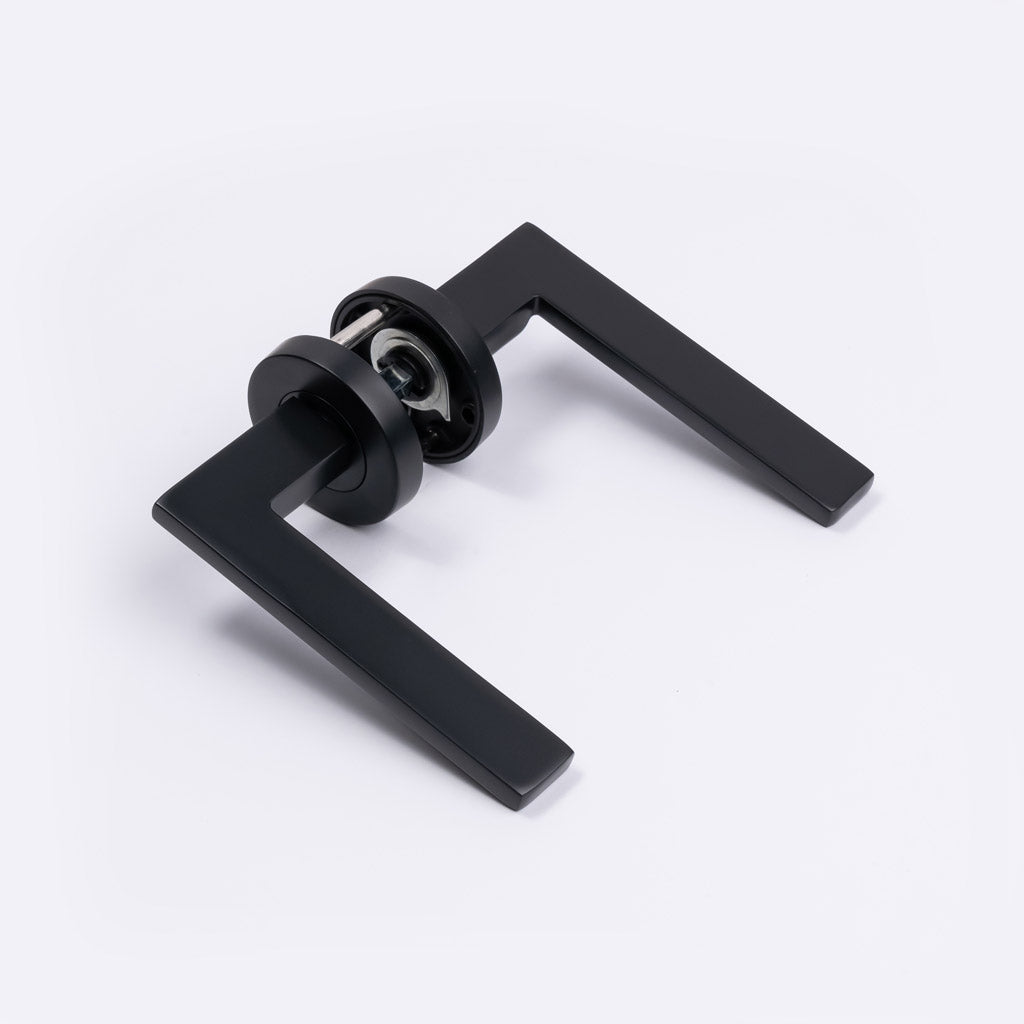 Matt Black Passage Door Handle - Hamilton - Manovella