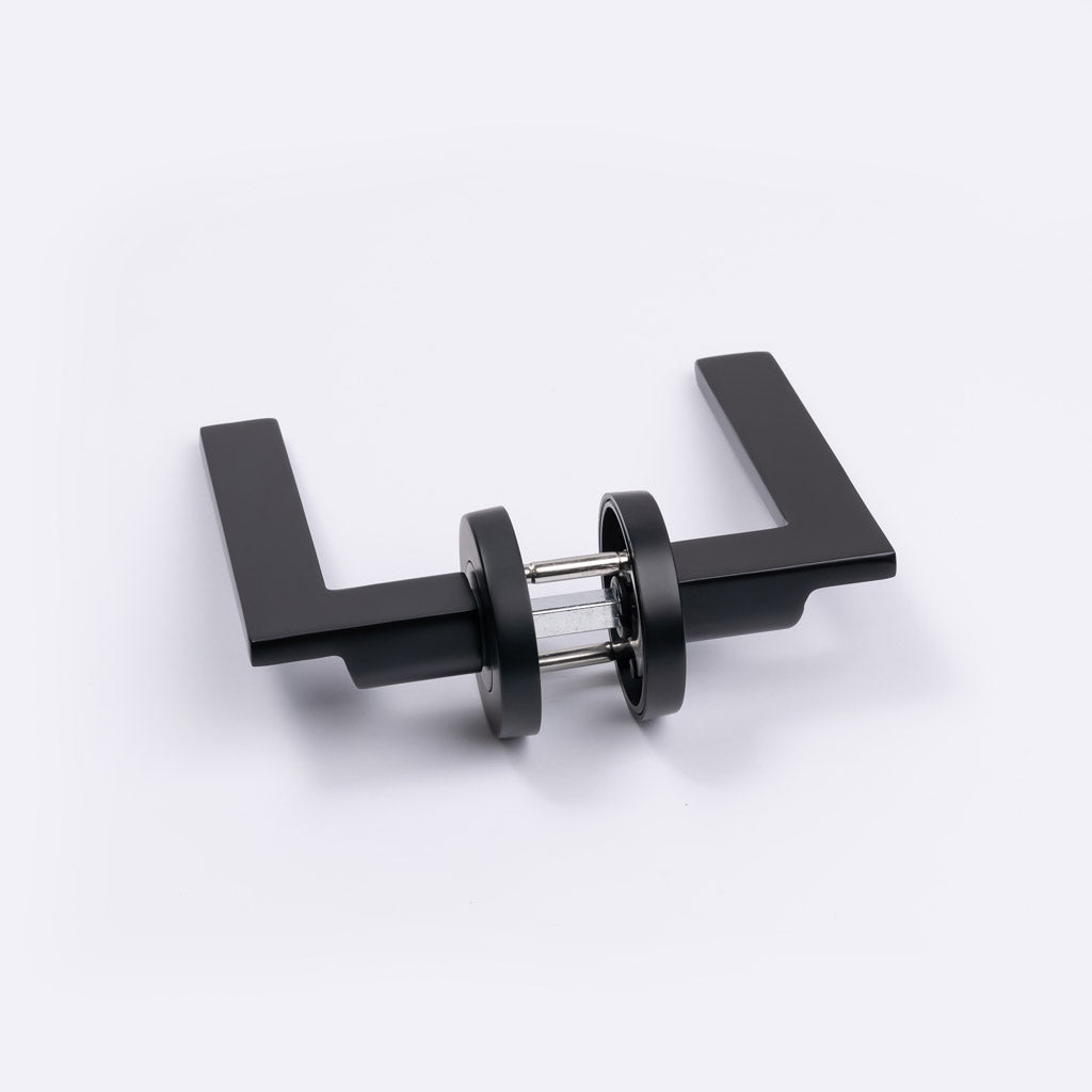 Matt Black Passage Door Handle - Hamilton - Manovella