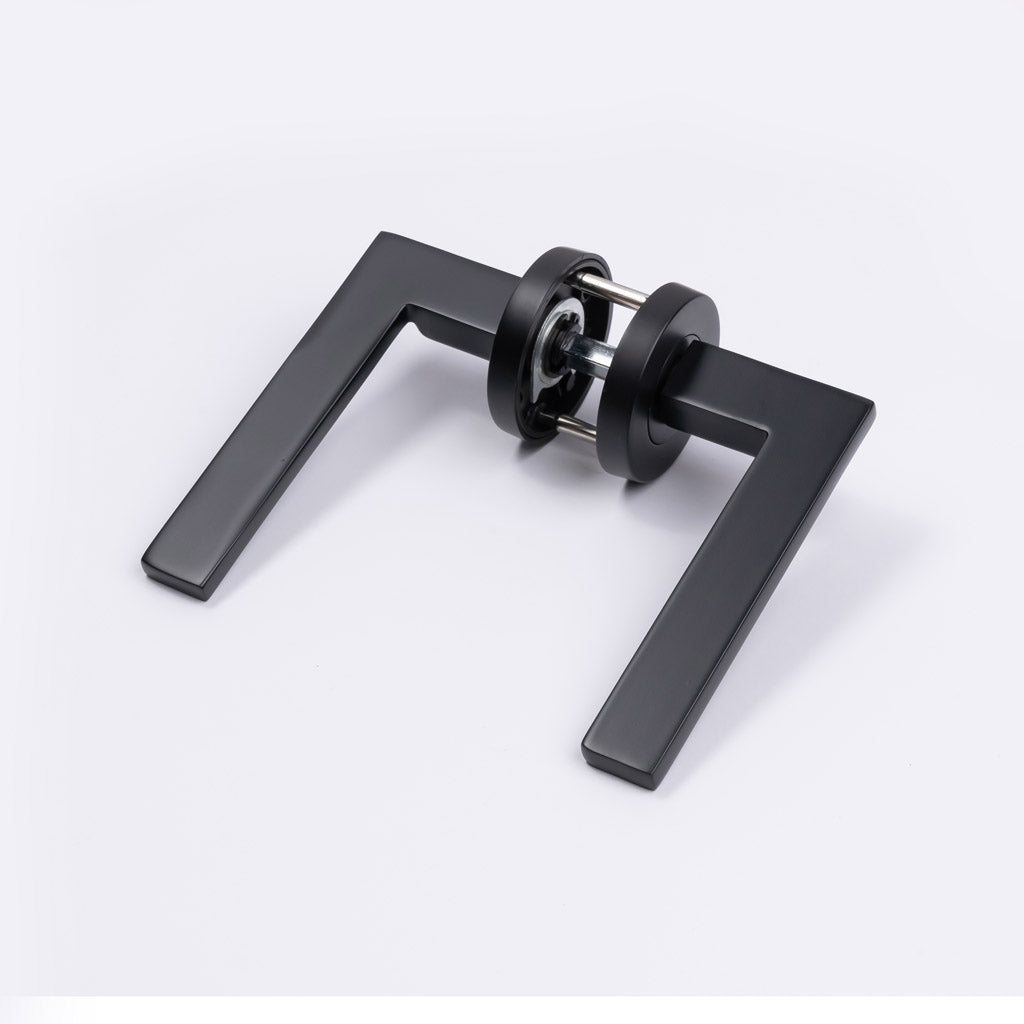 Matt Black Passage Door Handle - Hamilton - Manovella