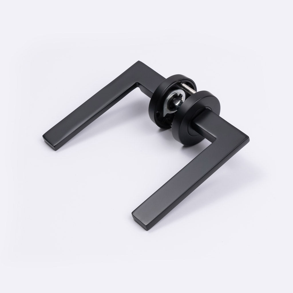 Matt Black Passage Door Handle - Hamilton - Manovella