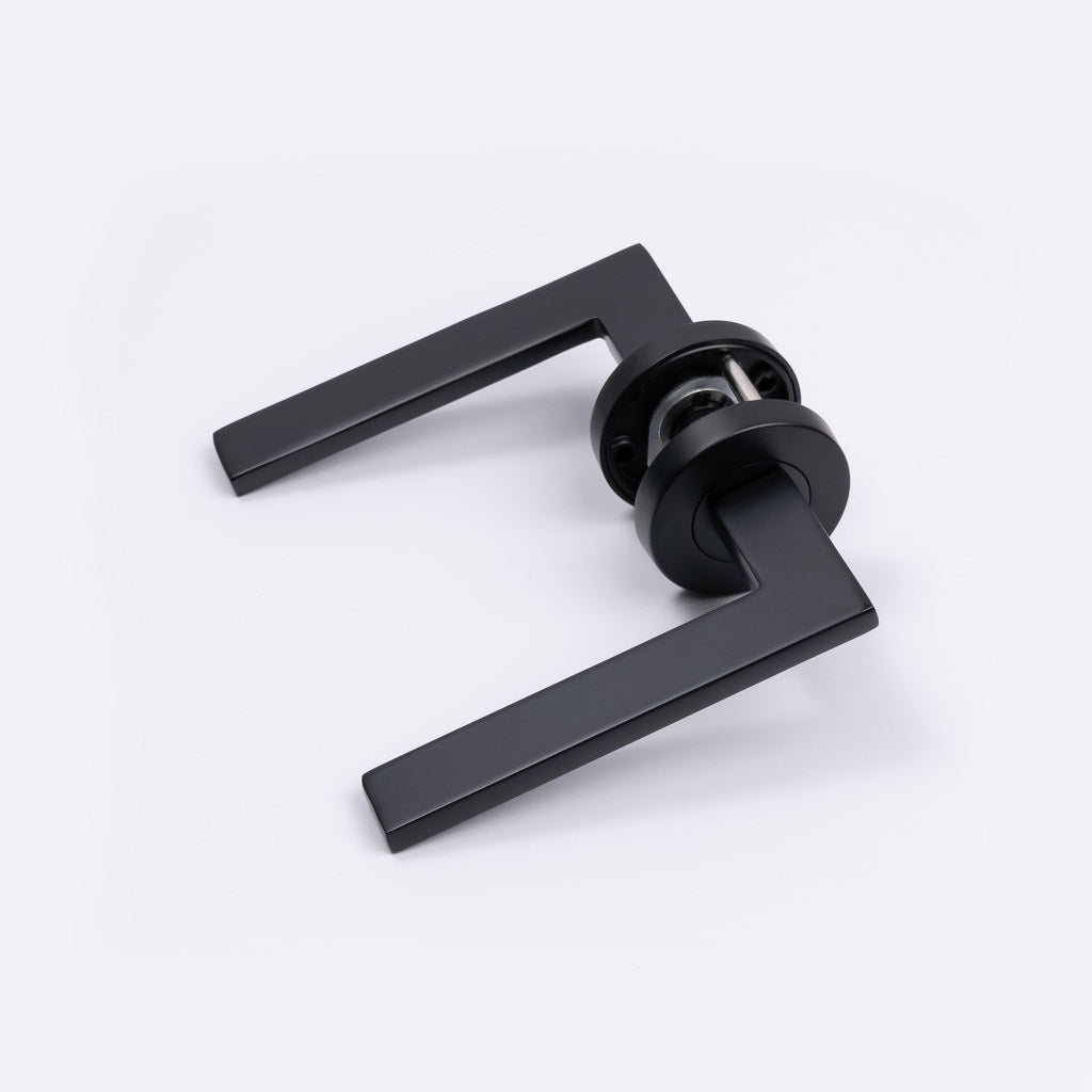 Matt Black Passage Door Handle - Hamilton - Manovella