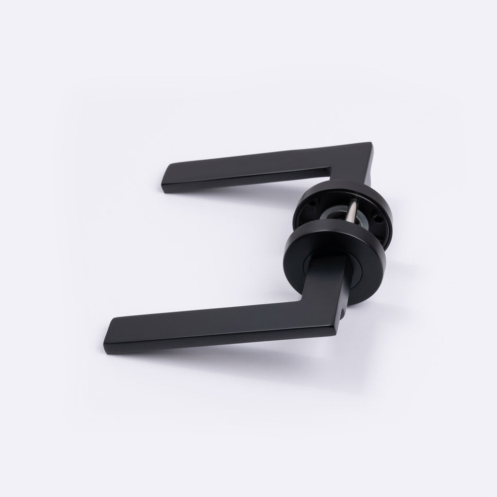 Matt Black Passage Door Handle - Hamilton - Manovella