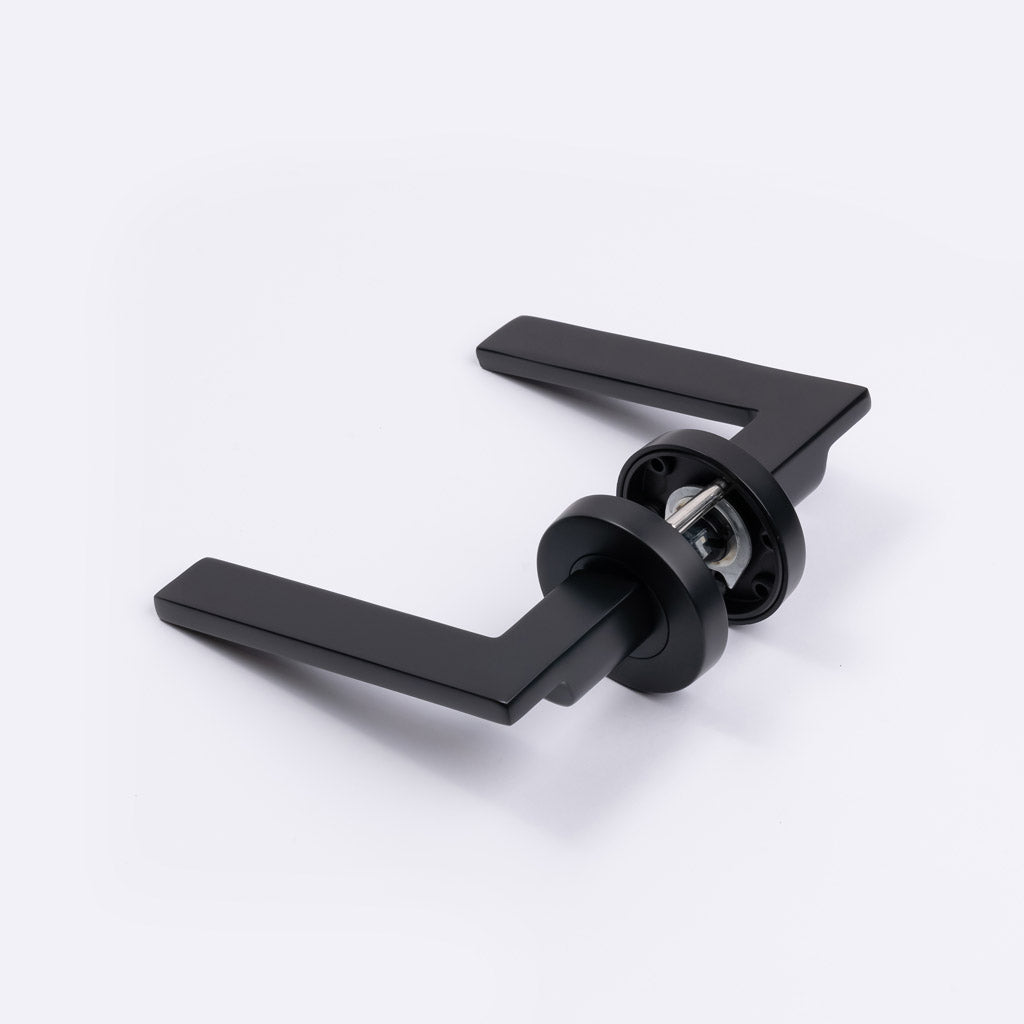 Matt Black Passage Door Handle - Hamilton - Manovella