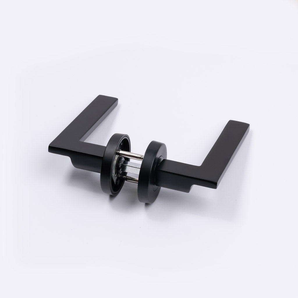 Matt Black Passage Door Handle - Hamilton - Manovella