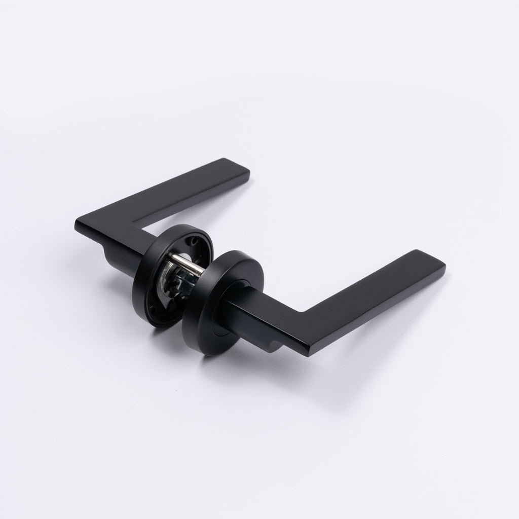 Matt Black Passage Door Handle - Hamilton - Manovella