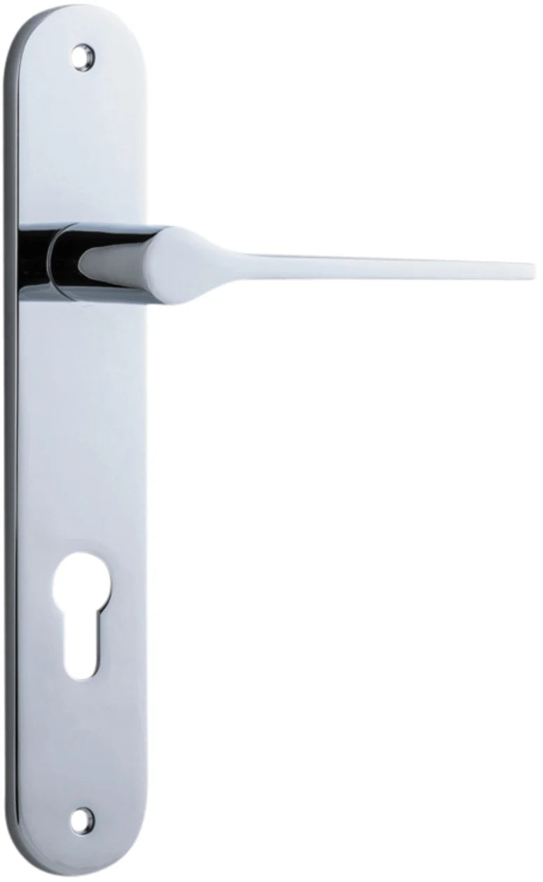 Como Lever - Oval Backplate - Ella Grace - Iver - Polished Chrome - Door Levers