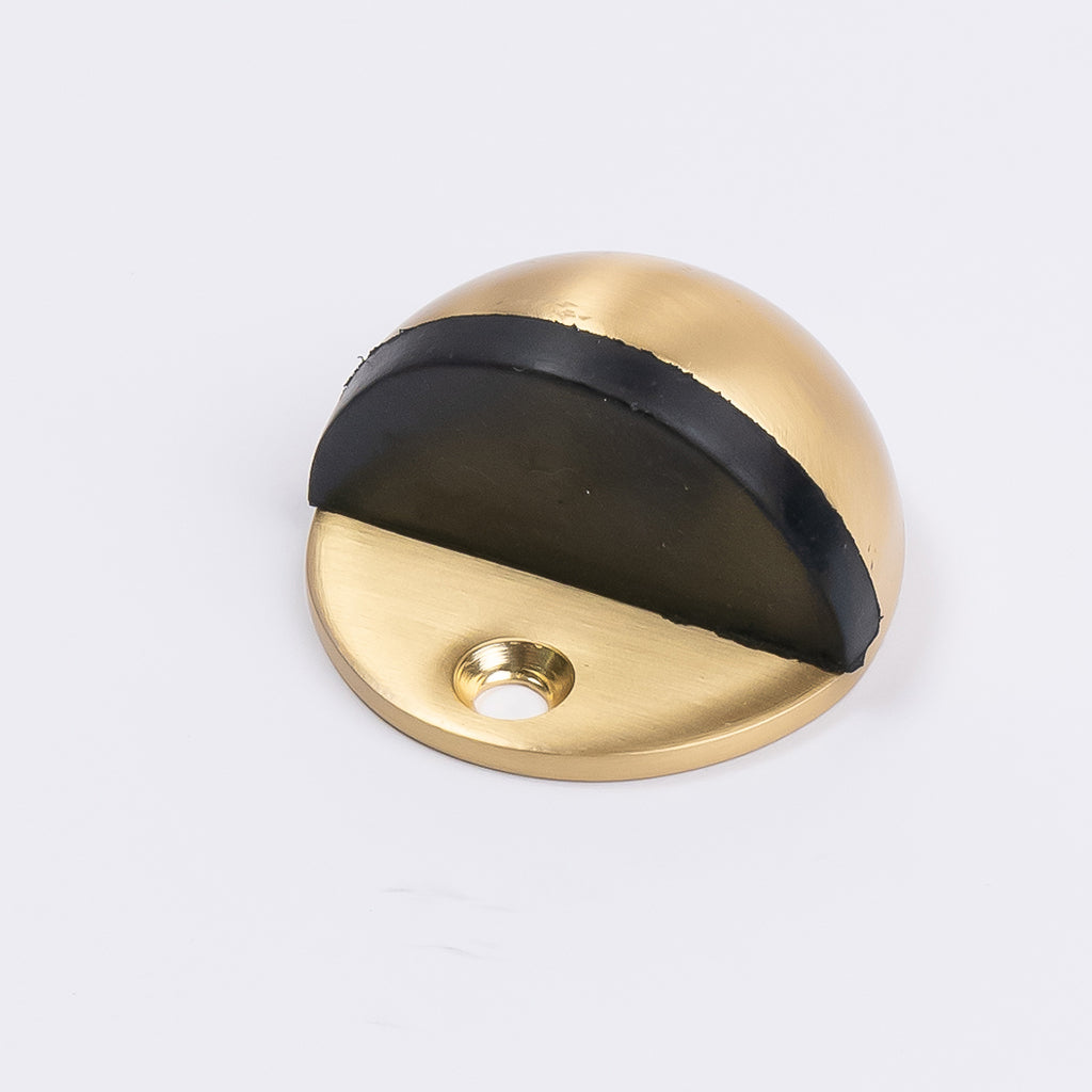 Satin Brass Half Moon Door Stop - Manovella