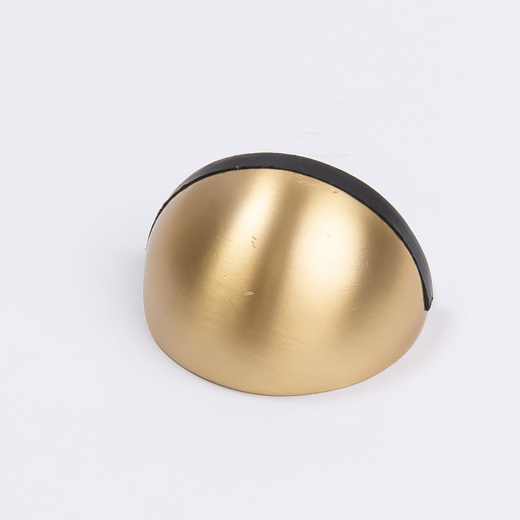 Satin Brass Half Moon Door Stop - Manovella