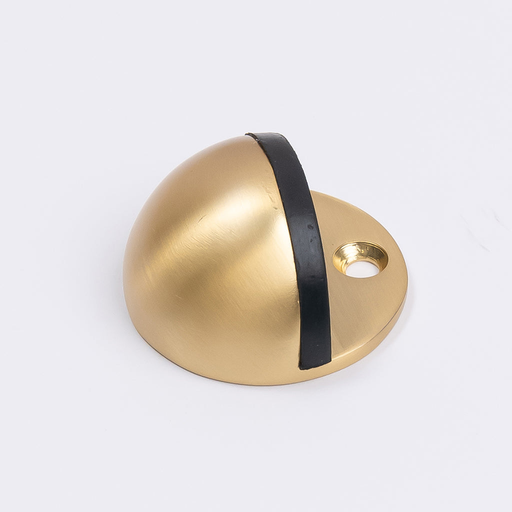 Satin Brass Half Moon Door Stop - Manovella