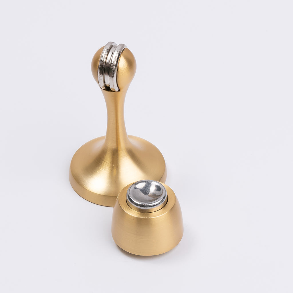 Satin Brass Magnetic Door Stop - Manovella