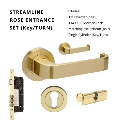 The Streamline Handle By Zanda - Satin Brass