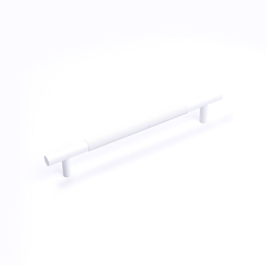 White Knurled Drawer Pull - Charmian - Manovella