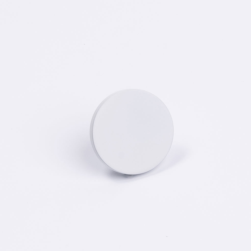 White Round Profile Cabinet Knob - Olivia - Manovella