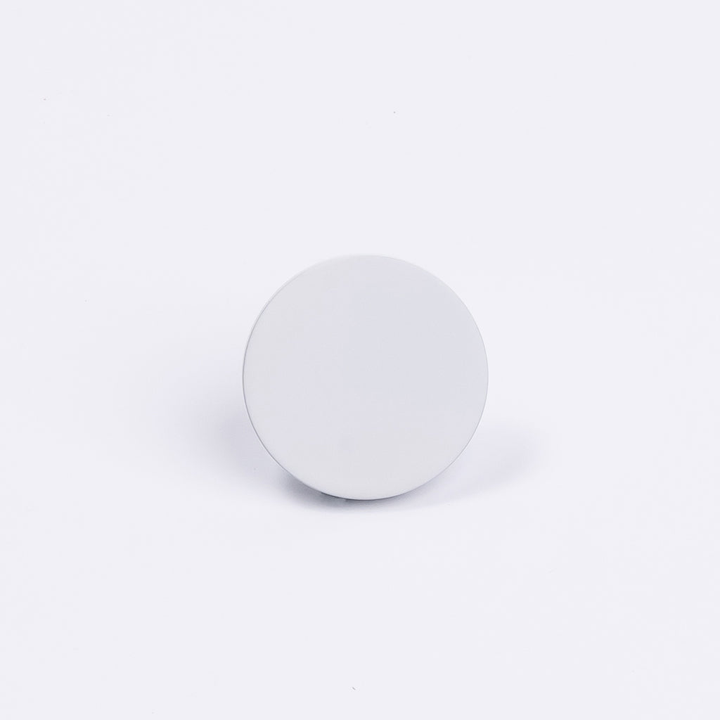 White Round Profile Cabinet Knob - Olivia - Manovella