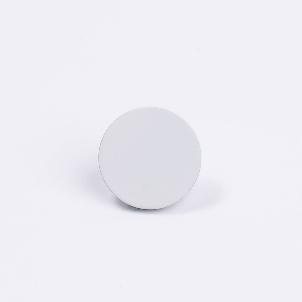 White Round Profile Cabinet Knob - Olivia - Manovella