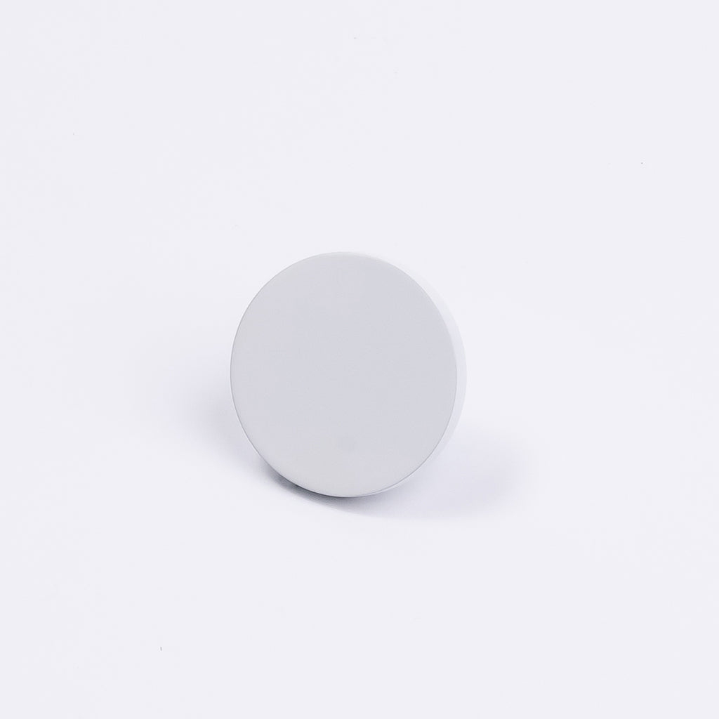 White Round Profile Cabinet Knob - Olivia - Manovella