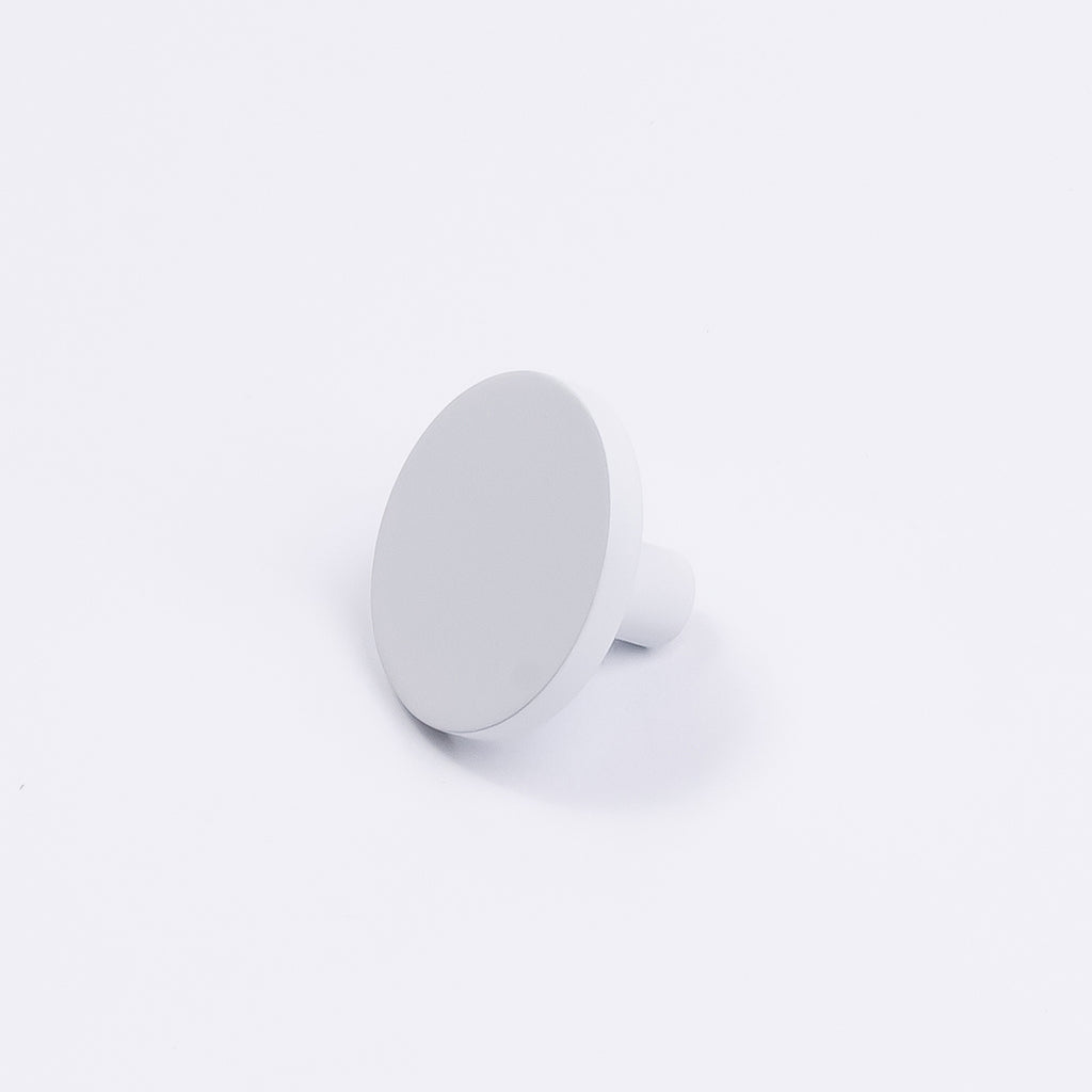 White Round Profile Cabinet Knob - Olivia - Manovella