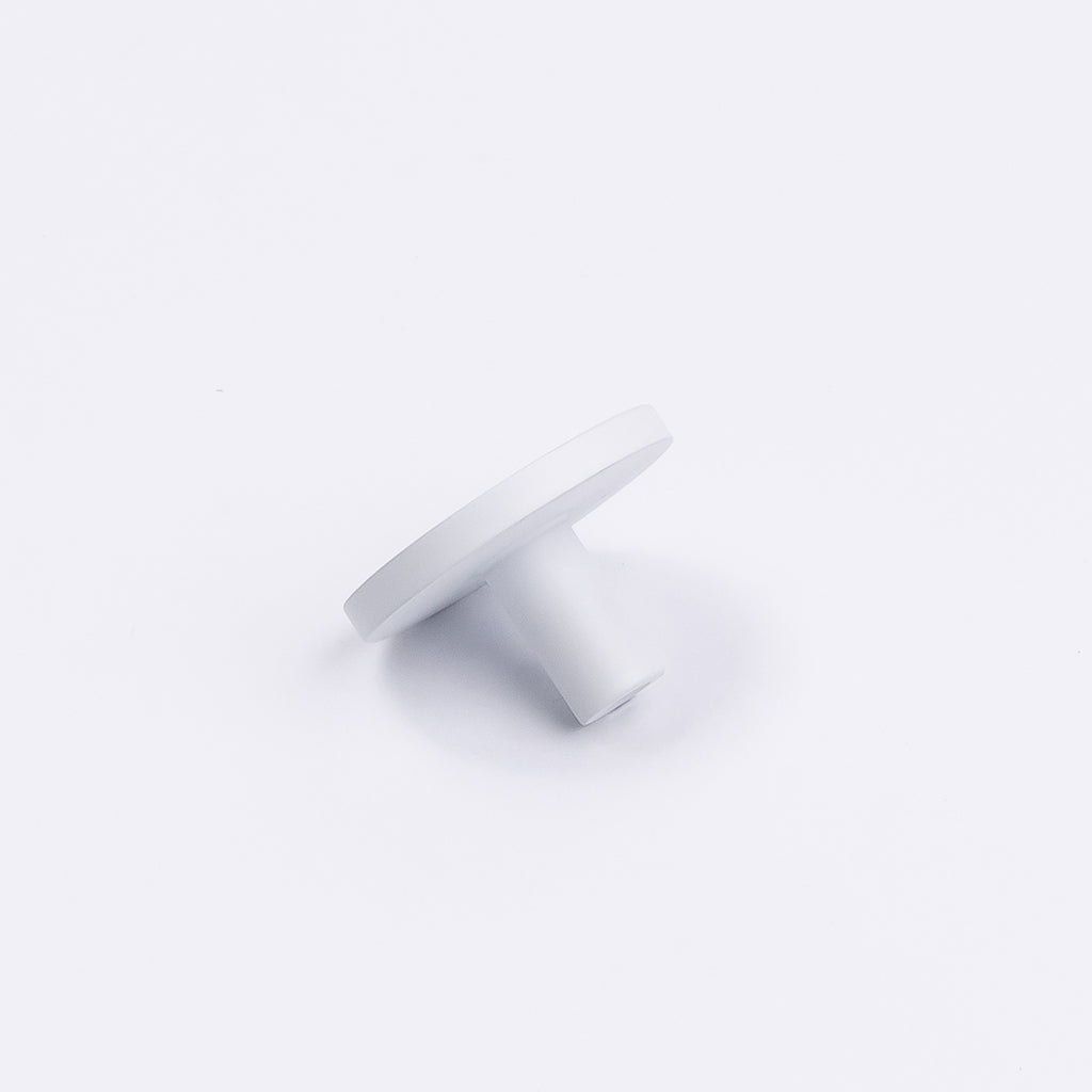 White Round Profile Cabinet Knob - Olivia - Manovella