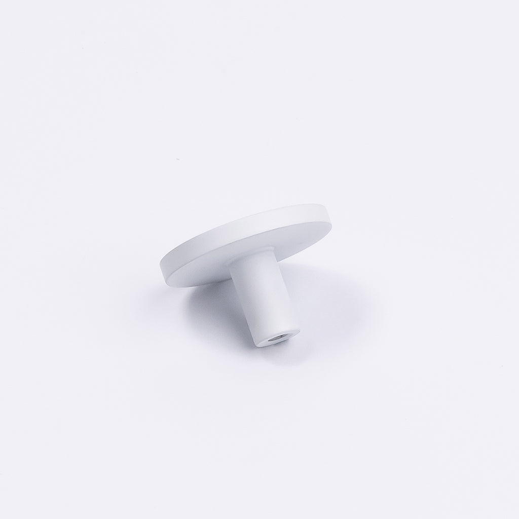 White Round Profile Cabinet Knob - Olivia - Manovella