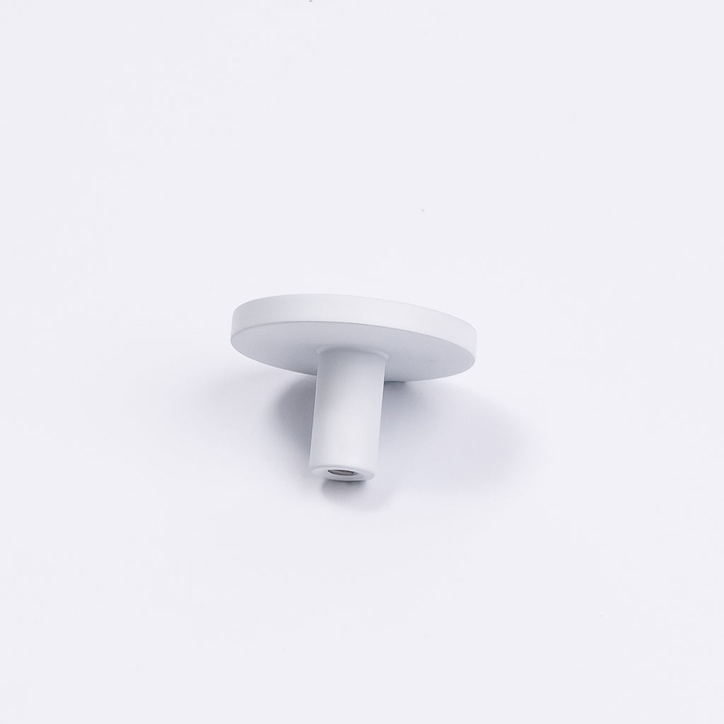 White Round Profile Cabinet Knob - Olivia - Manovella