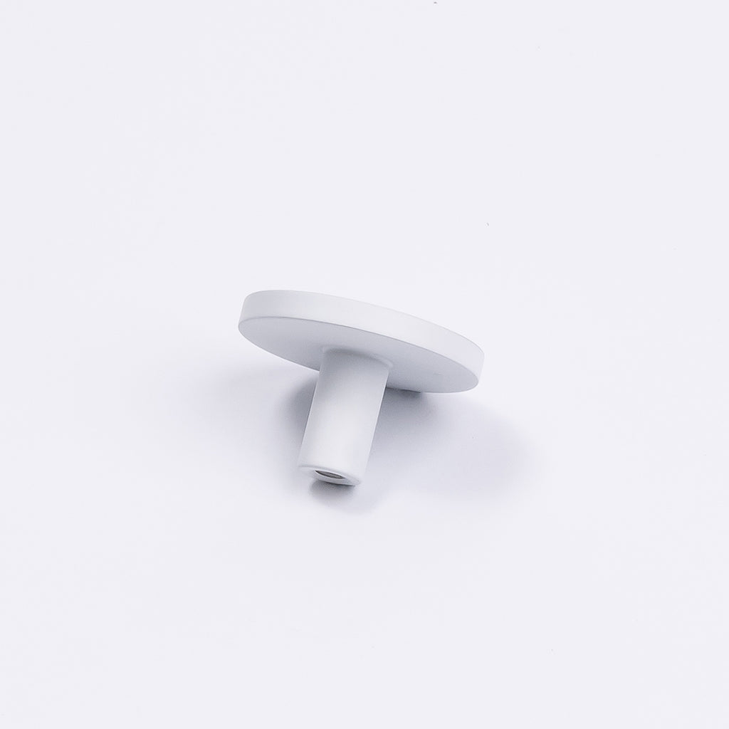 White Round Profile Cabinet Knob - Olivia - Manovella