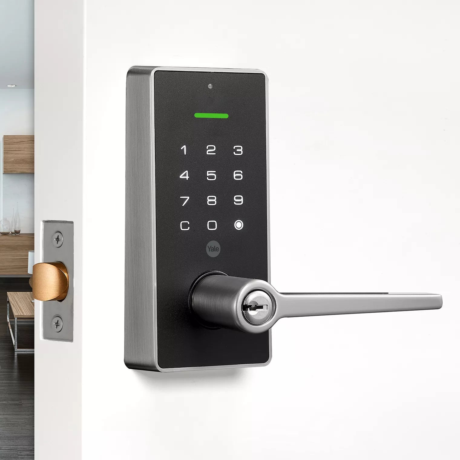 Yale Libi™ Digital Lever Keyed - Satin Nickel