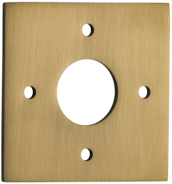 Adaptor Plate (Pair) - Round & Square Rose - Entry Point - Iver - Brushed Brass - Adaptor Plates