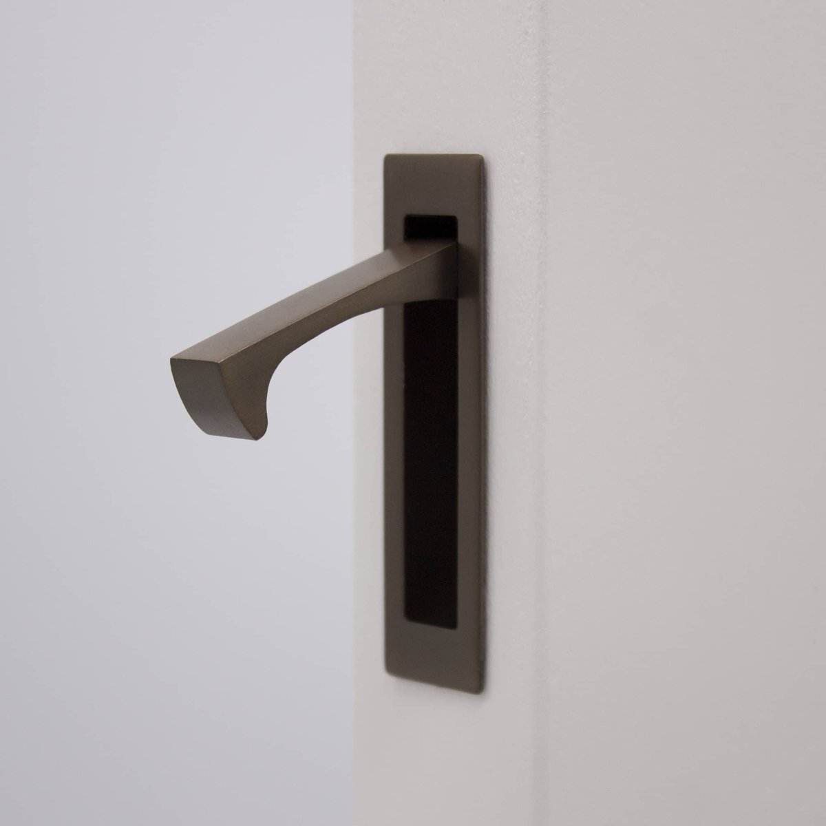 Aged Brass Concealed Sliding Door Edge Pull - Manovella - Entry - Point - EP80AG - Manovella