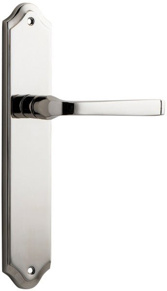 Annecy Lever - Shouldered Backplate - Entry Point - Iver - Polished Nickel - Door Levers