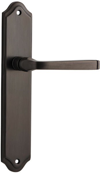 Annecy Lever - Shouldered Backplate - Entry Point - Iver - Signature Brass - Door Levers